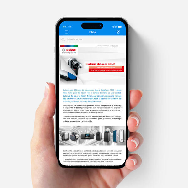 Email campaign design for Bosch Thermotechnology division